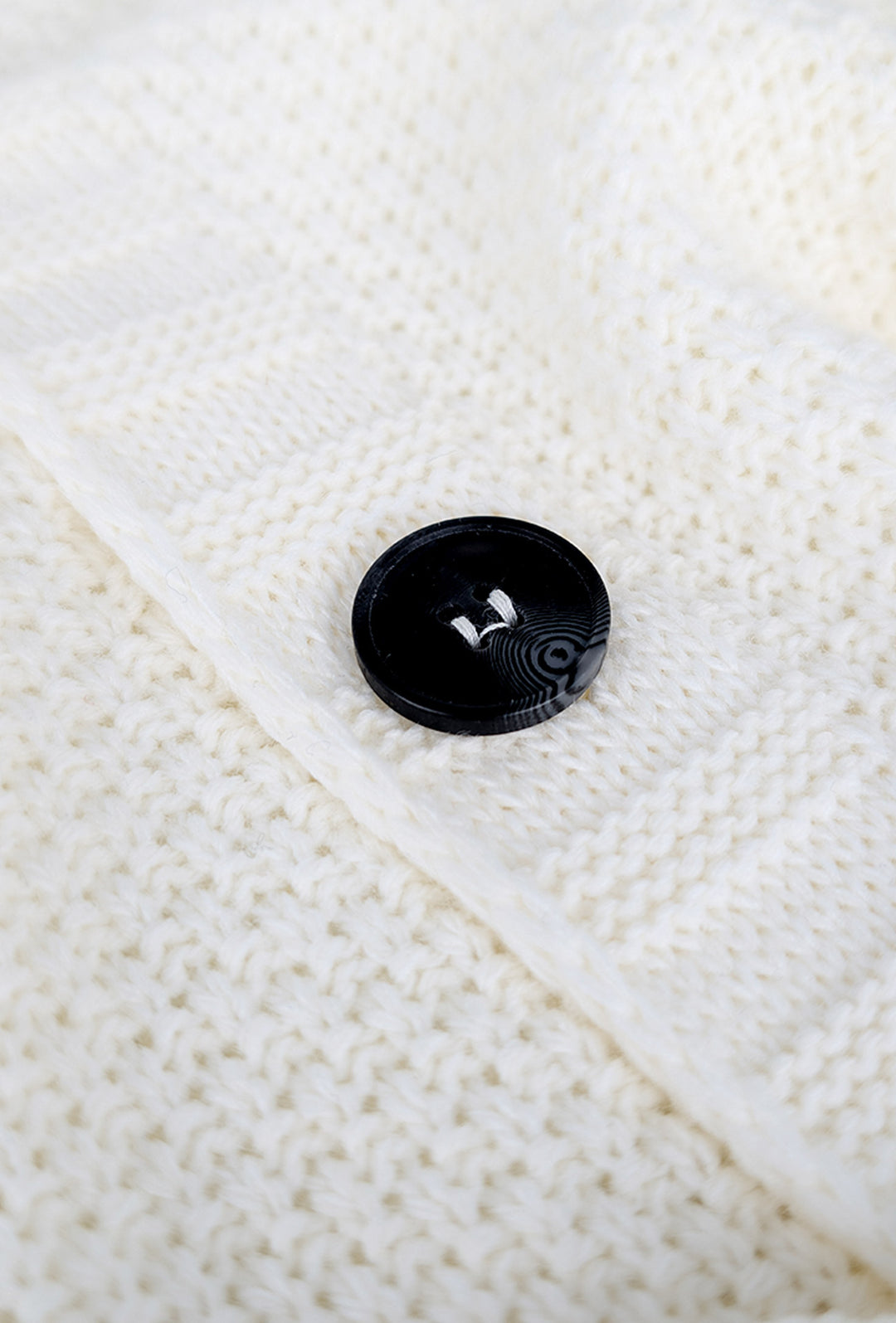 Maglia Uomo Manica lunga con bottoni e cappuccio Cardigan Felpa in Maglia Dresserd - BIANCO