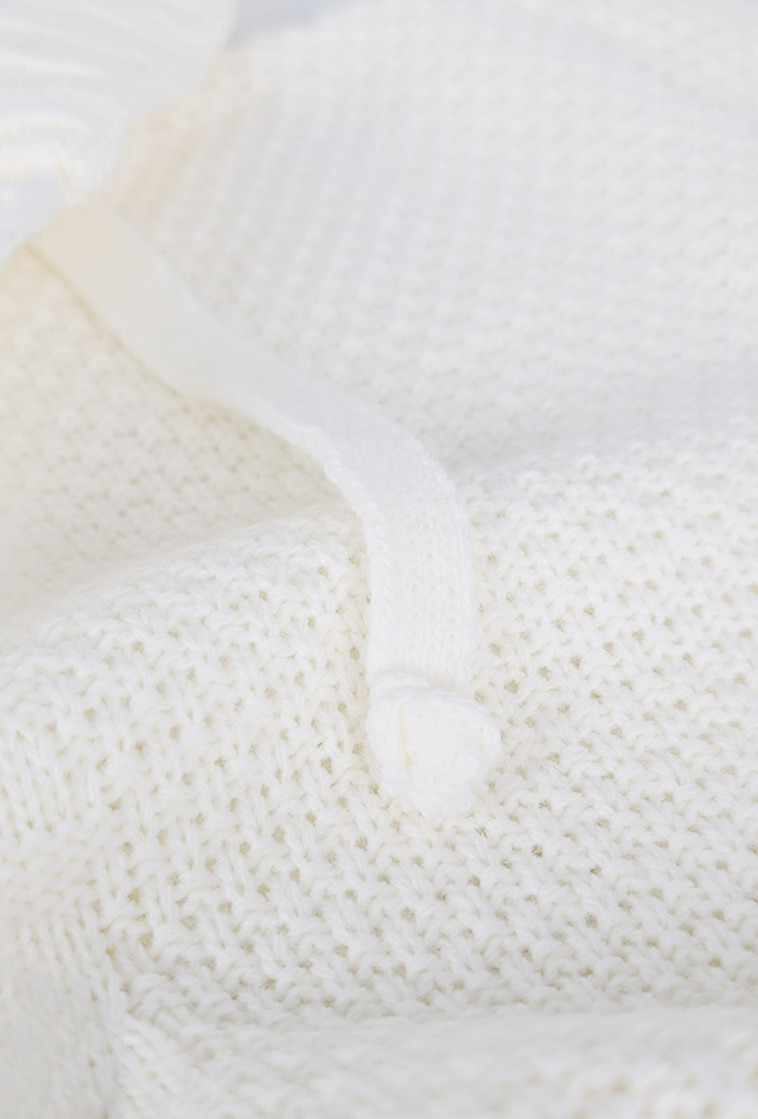 Maglia Uomo Manica lunga con bottoni e cappuccio Cardigan Felpa in Maglia Dresserd - BIANCO