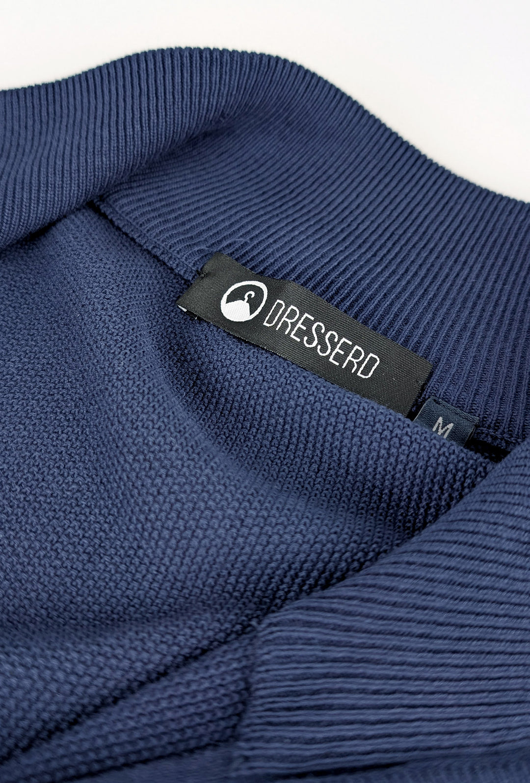 Maglioncino giacca aperta in cotone trama lavorata con zip - BLU