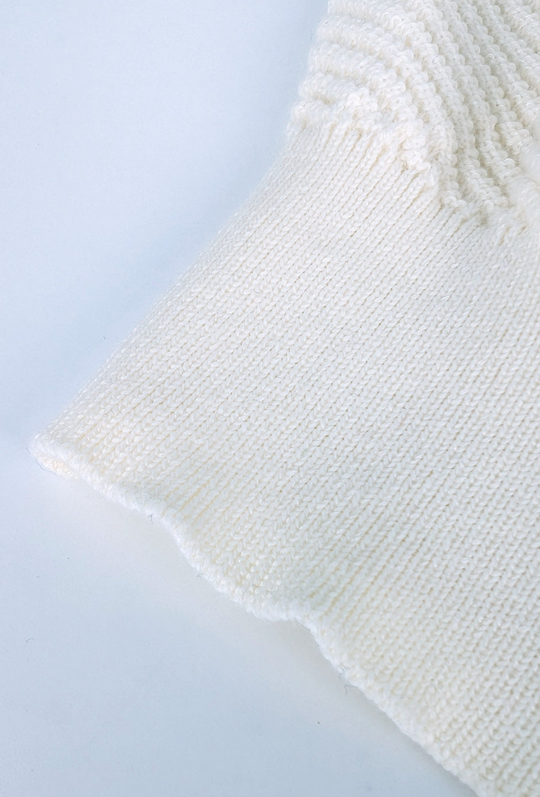 Maglione uomo girocollo trama lavorata Maglia invernale dresserd - PANNA
