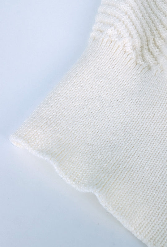 Maglione uomo girocollo trama lavorata Maglia invernale dresserd - PANNA