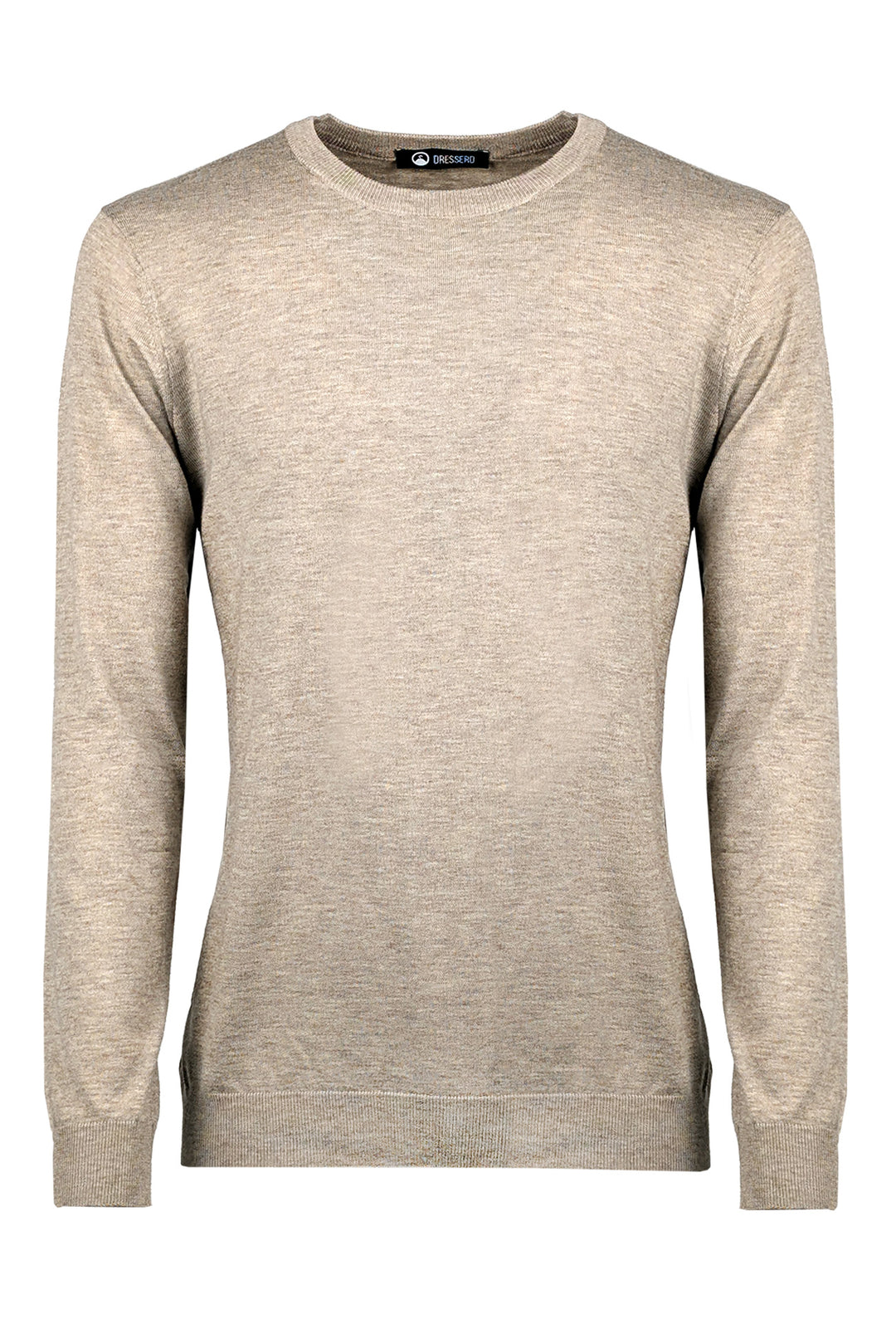Maglia Uomo girocollo maglioncino Dresserd in lana rasata - BEIGE