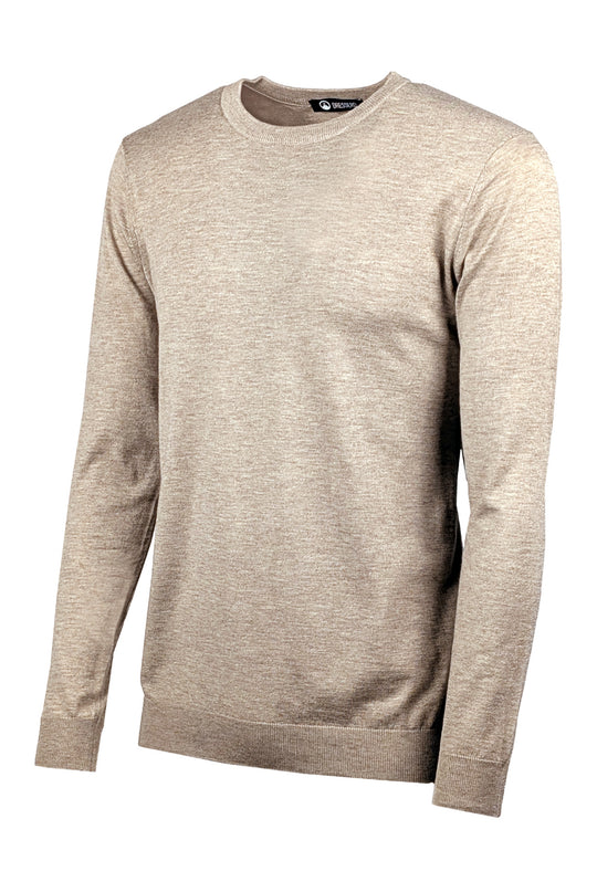 Maglia Uomo girocollo maglioncino Dresserd in lana rasata - BEIGE