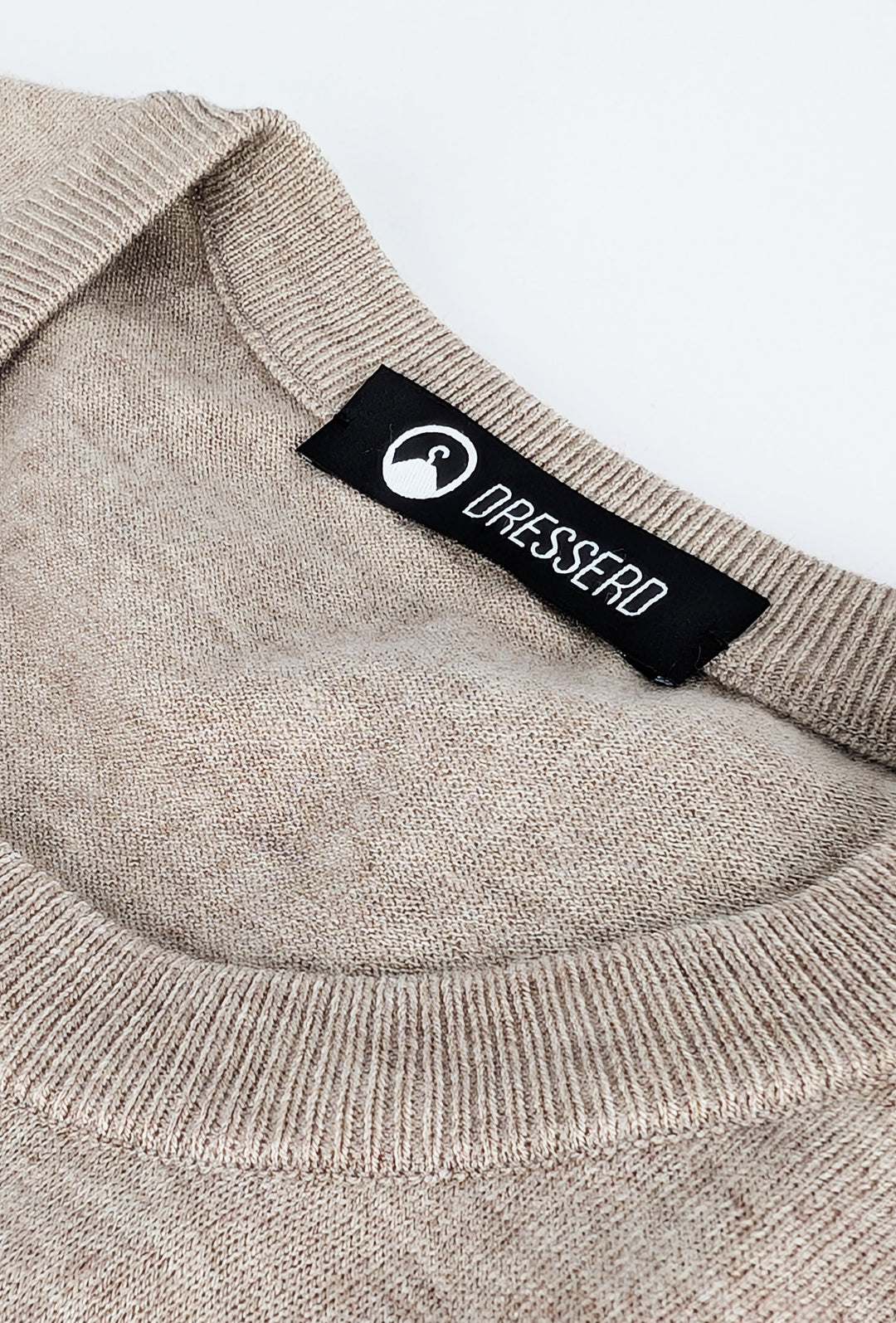 Maglia Uomo girocollo maglioncino Dresserd in lana rasata - BEIGE