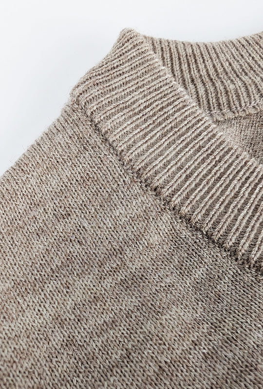 Maglia Uomo girocollo maglioncino Dresserd in lana rasata - BEIGE