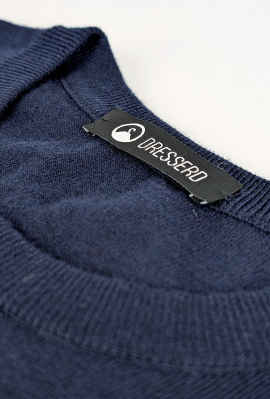 Maglia Uomo girocollo maglioncino Dresserd in lana rasata - BLU