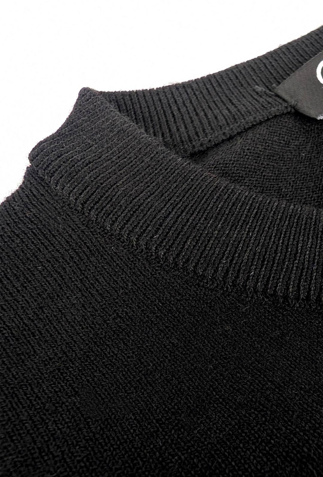 Maglia Uomo girocollo maglioncino Dresserd in lana rasata - NERO