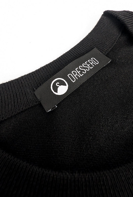 Maglia Uomo girocollo maglioncino Dresserd in lana rasata - NERO