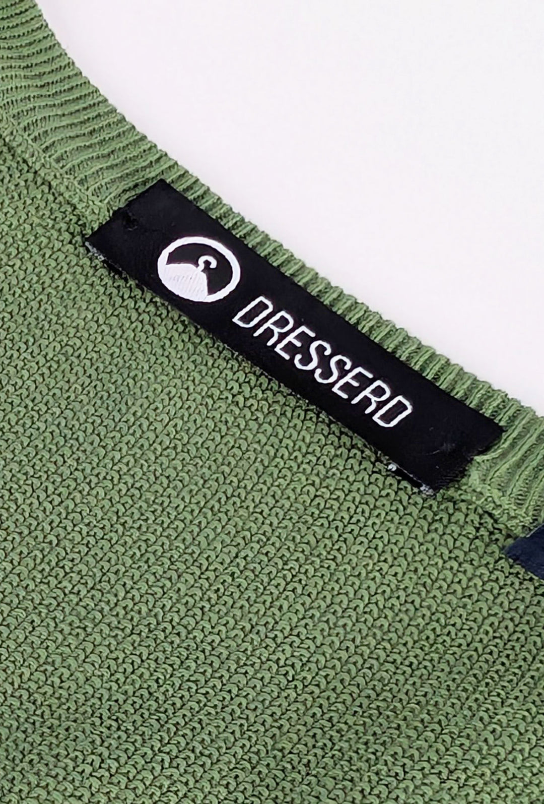 Maglia scollo a V in cotone trama lavorata - VERDE