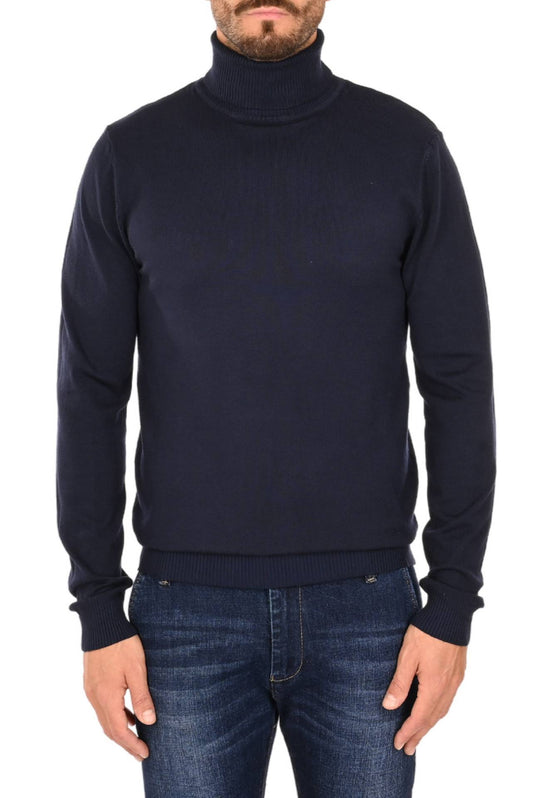 Maglia uomo Dolcevita Viscosa Dresserd - BLU