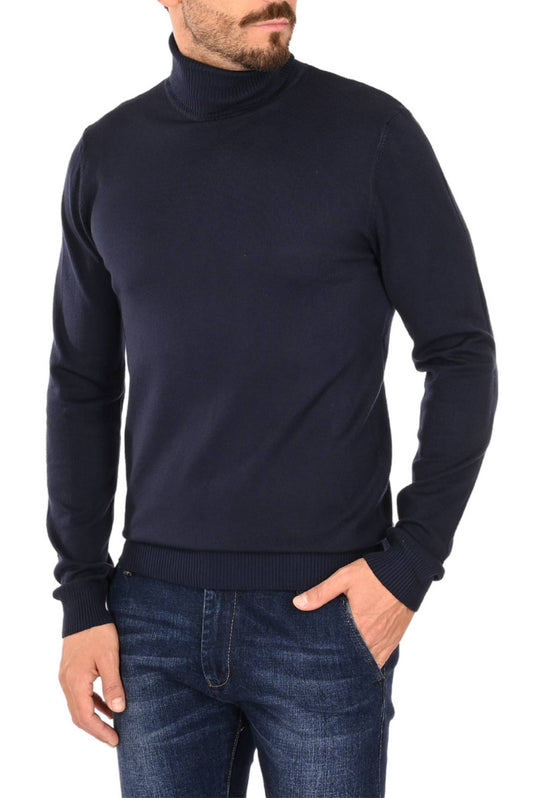 Maglia uomo Dolcevita Viscosa Dresserd - BLU
