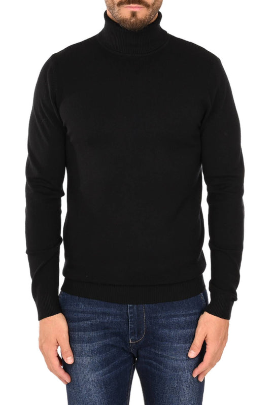 Maglia uomo Dolcevita Viscosa Dresserd - NERO