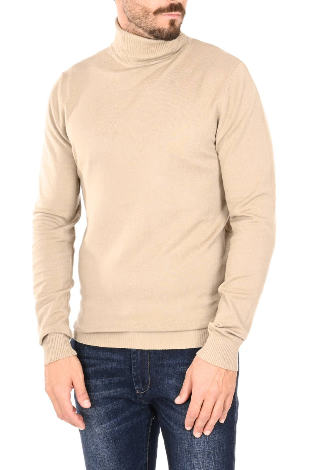 Maglia uomo Dolcevita Viscosa Dresserd - BEIGE