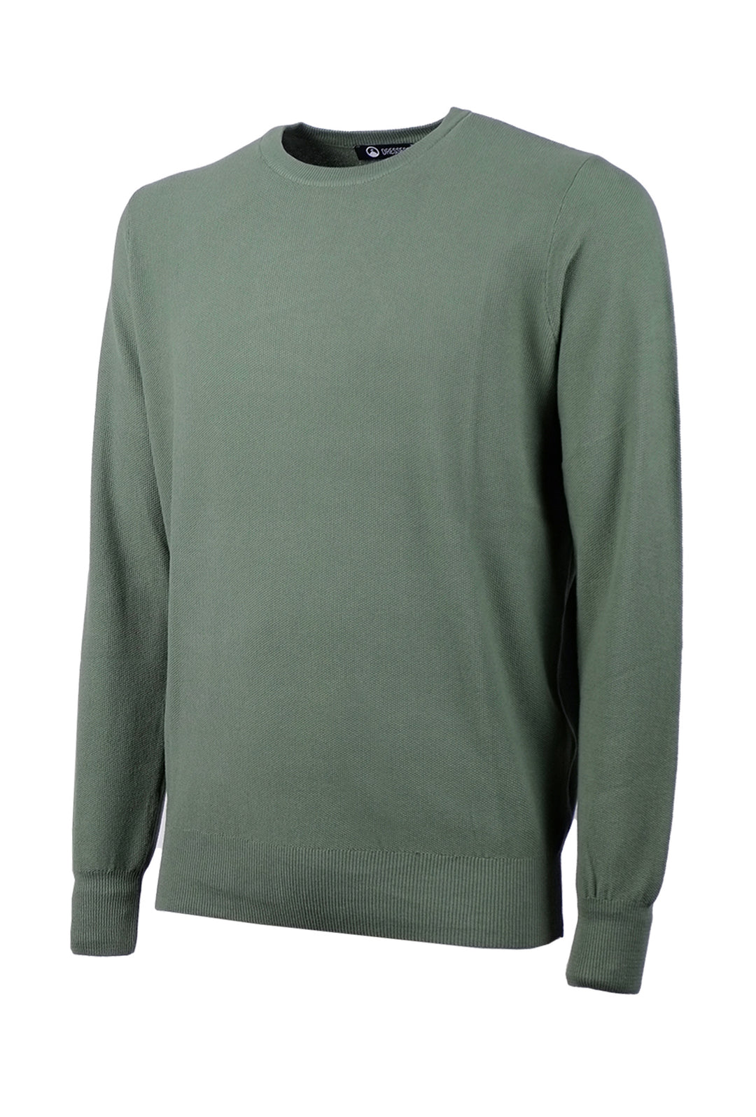 Maglioncino uomo 100% Cotone Trama lavorata Maglie Girocollo Dresserd - VERDE
