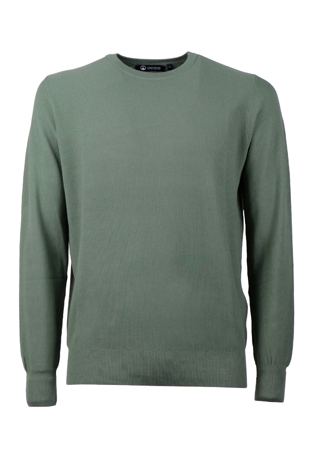 Maglioncino uomo 100% Cotone Trama lavorata Maglie Girocollo Dresserd - VERDE