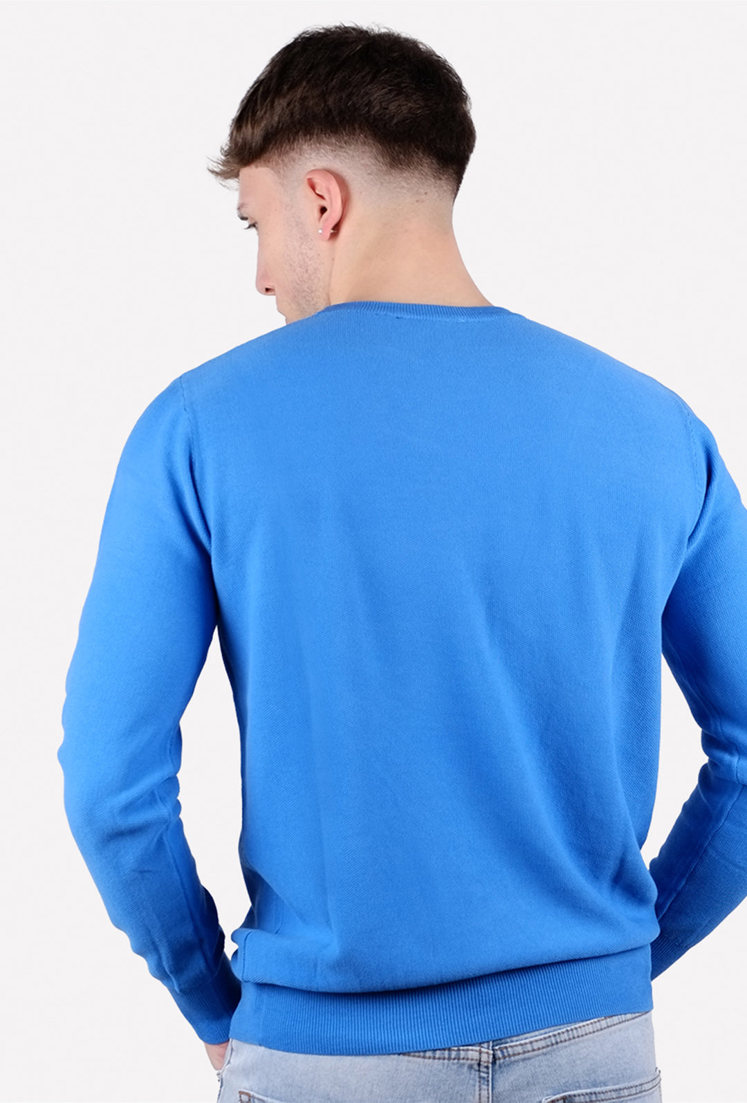 Maglioncino uomo 100% Cotone Trama lavorata Maglie Girocollo Dresserd - AVIO
