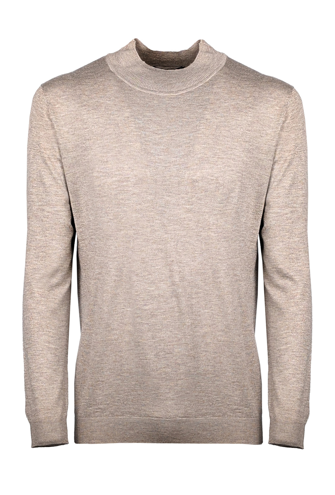 Maglione mezzo collo uomo dresserd in lana rasata - BEIGE