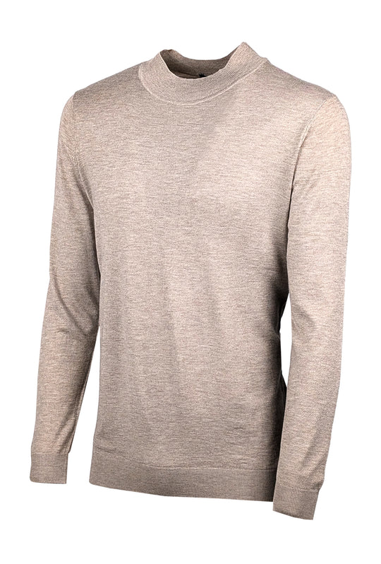 Maglione mezzo collo uomo dresserd in lana rasata - BEIGE
