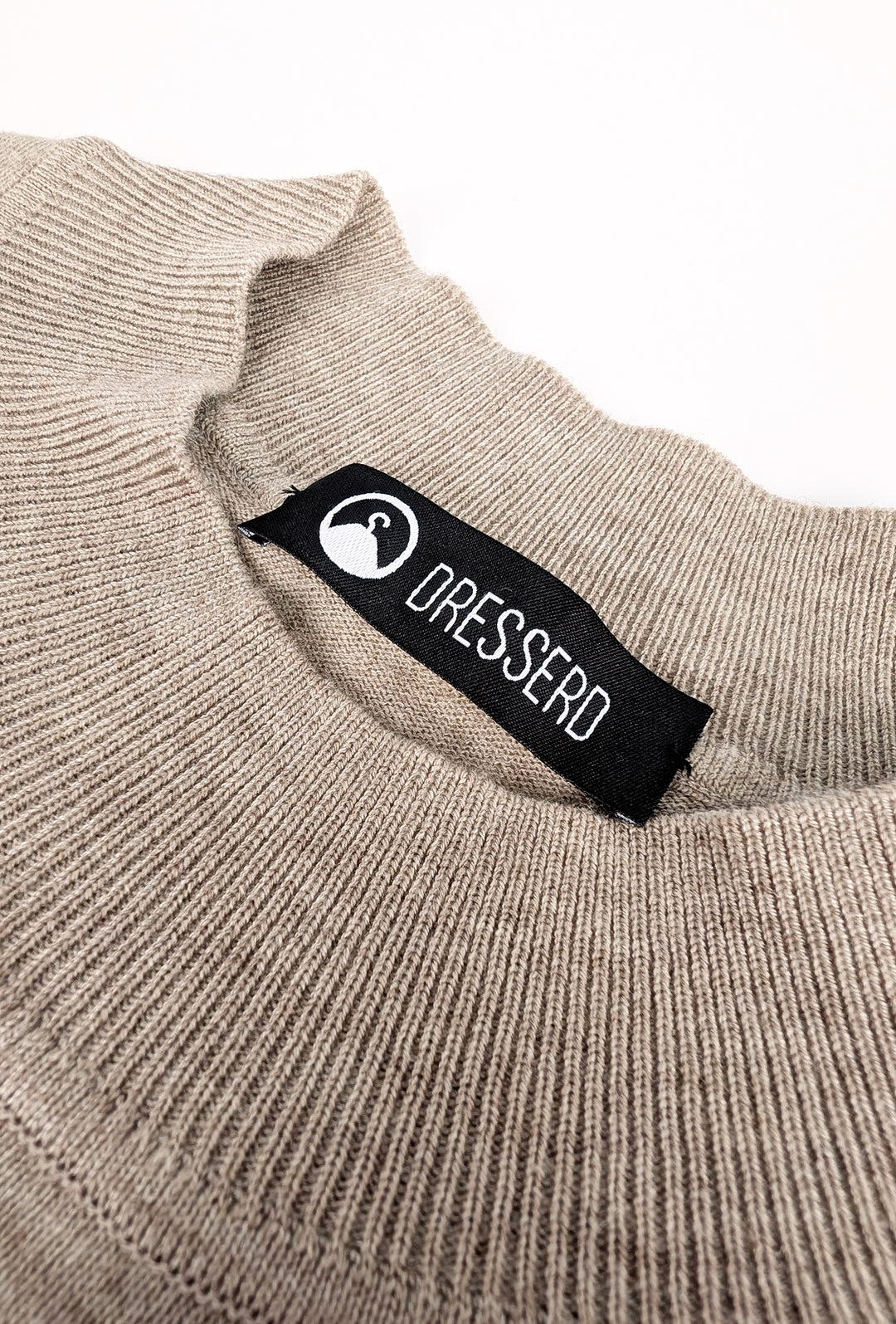 Maglione mezzo collo uomo dresserd in lana rasata - BEIGE