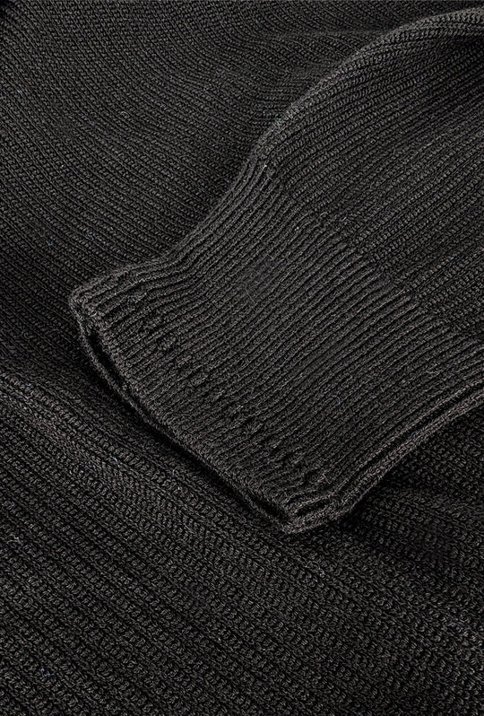 Maglia uomo in cotone TOMMY HILFIGER chain ridge c neck -NERO