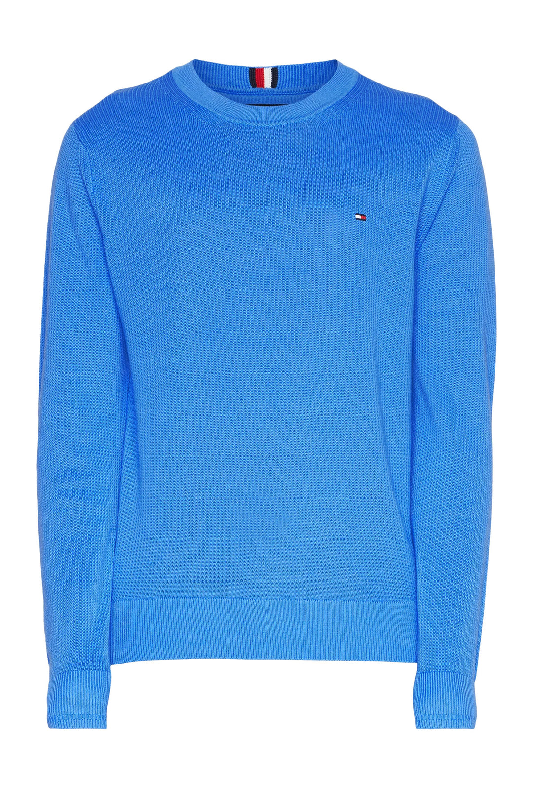 Maglia uomo in cotone TOMMY HILFIGER chain ridge c neck -BLU SPELL