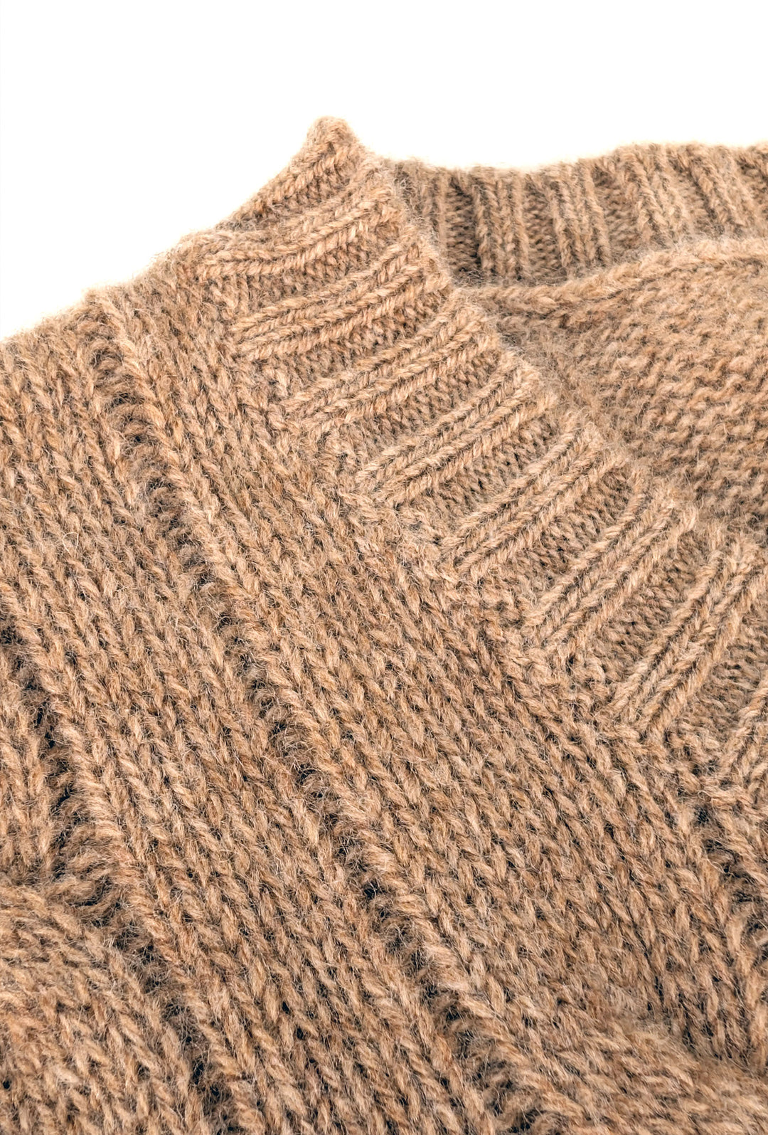 Maglia Uomo Ralph Lauren Lana Cashmere a trecce - CAMMELLO