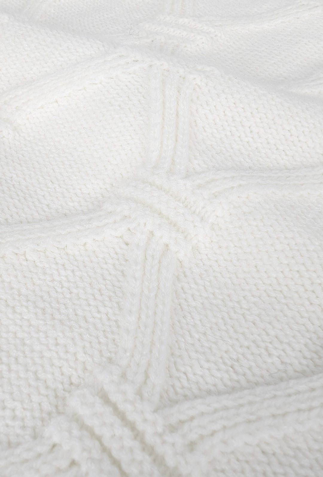 Maglione Uomo girocollo dresserd pesante trama lavorata - BIANCO
