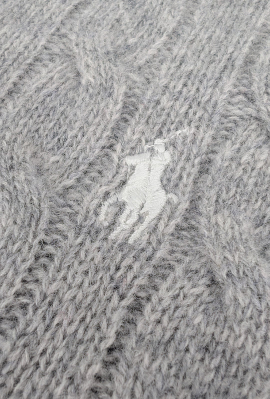 Maglia Uomo Ralph Lauren Lana Cashmere a trecce - GRIGIO