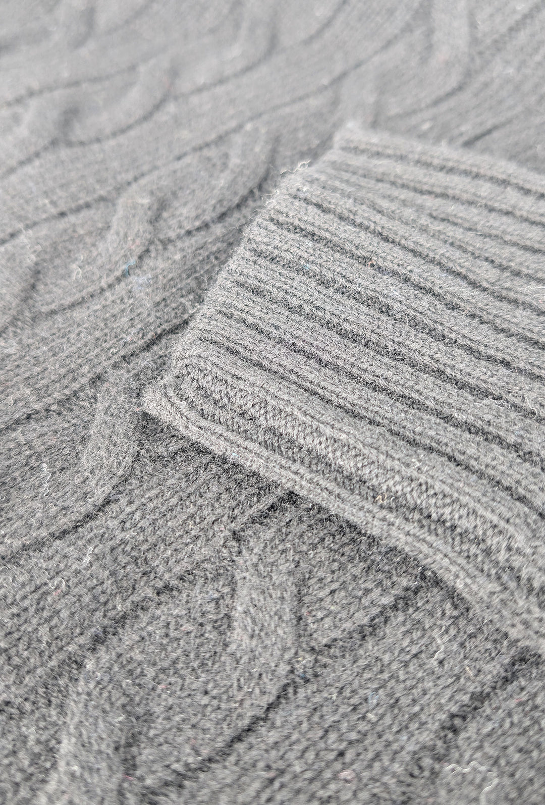 Maglia Uomo Ralph Lauren Lana Cashmere a trecce - GRIGIO