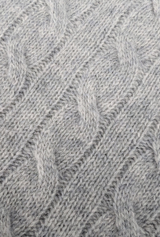 Maglia Uomo Ralph Lauren Lana Cashmere a trecce - GRIGIO