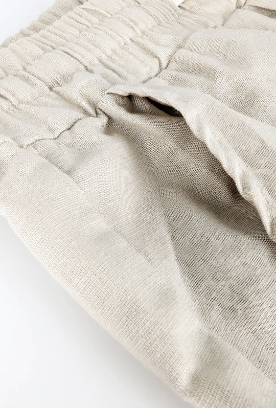Pantalone Uomo in Lino e Cotone Pantalaccio - BEIGE