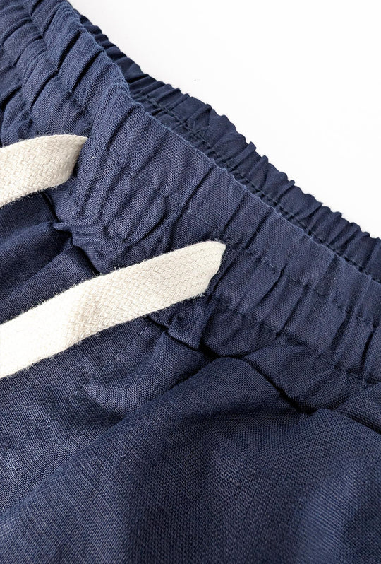 Pantalone Uomo in Lino e Cotone Pantalaccio - BLU