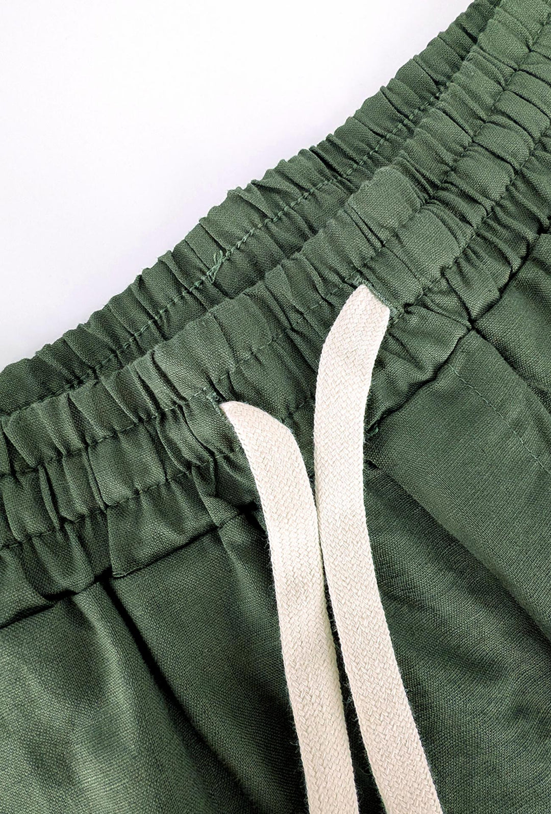 Pantalone Uomo in Lino e Cotone Pantalaccio - VERDE MILITARE