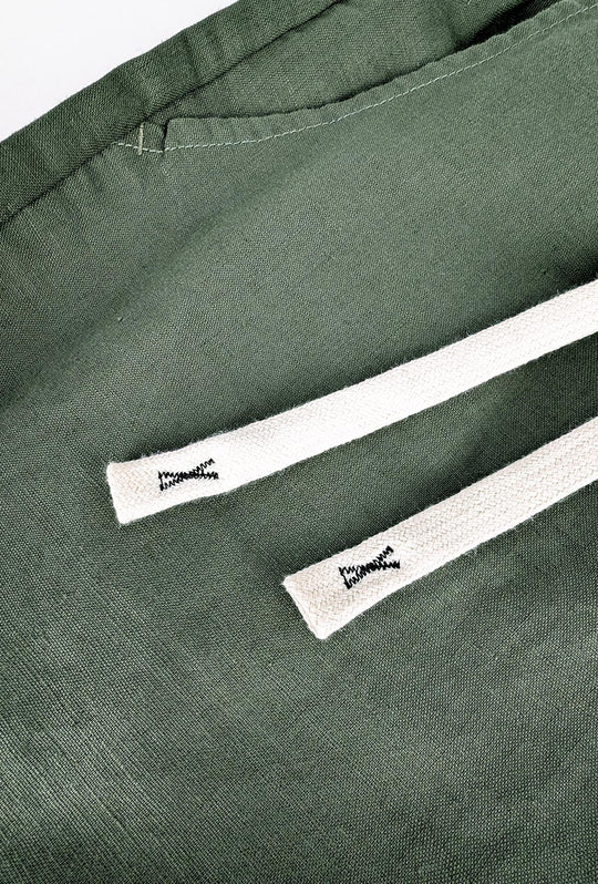 Pantalone Uomo in Lino e Cotone Pantalaccio - VERDE MILITARE