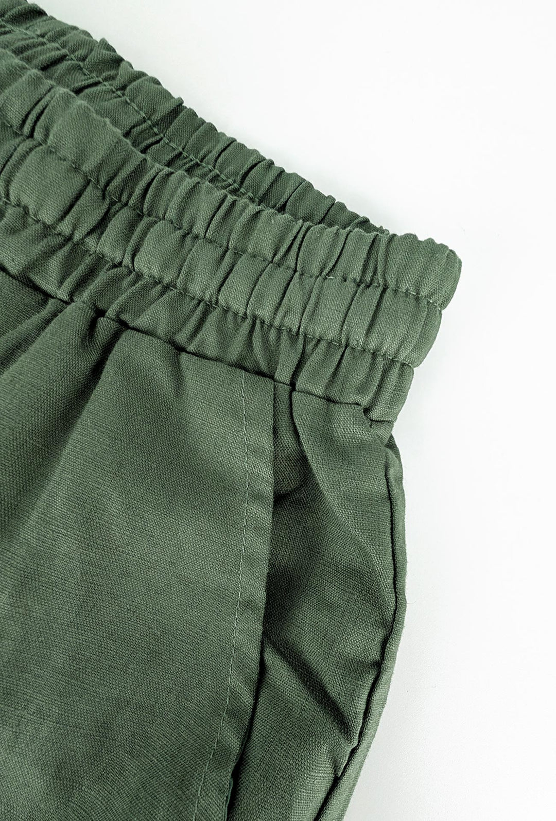Pantalone Uomo in Lino e Cotone Pantalaccio - VERDE MILITARE