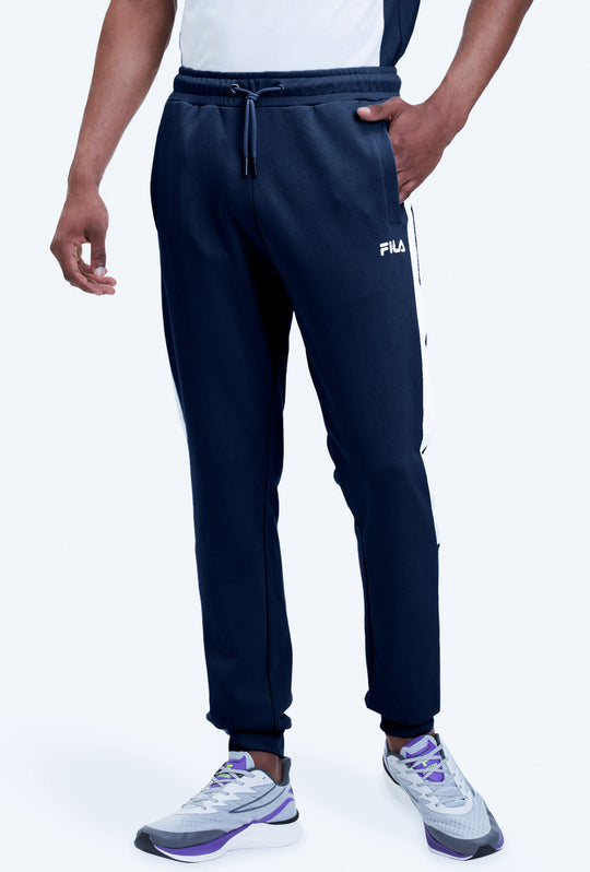 Pantalone uomo FILA Black iris bright white Fitness
