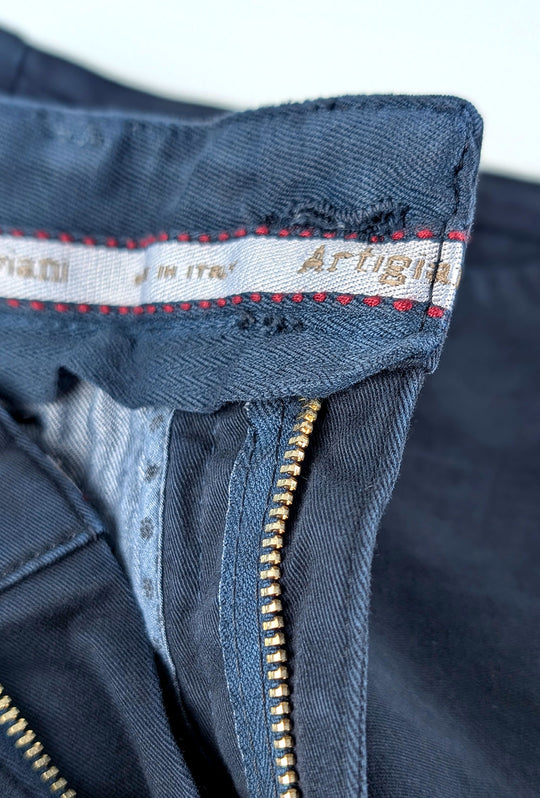 Pantalone Uomo Gamba Stretta Tasca America Invernale Pantaloni Dresserd - BLU