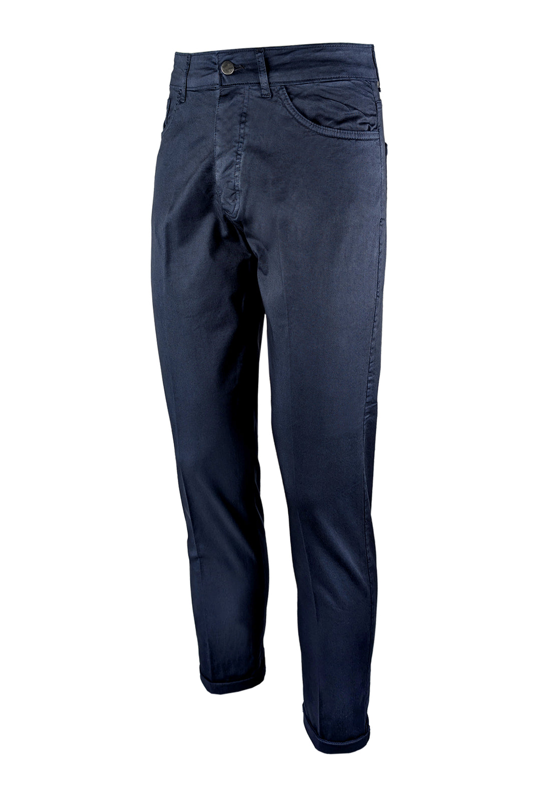 Pantalone uomo in cotone modello 5 tasche - BLU