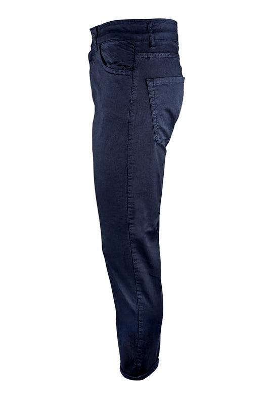 Pantalone uomo in cotone modello 5 tasche - BLU