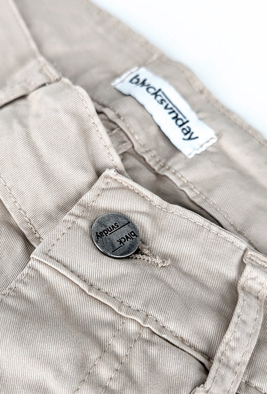 Pantalone uomo in cotone modello 5 tasche - BEIGE
