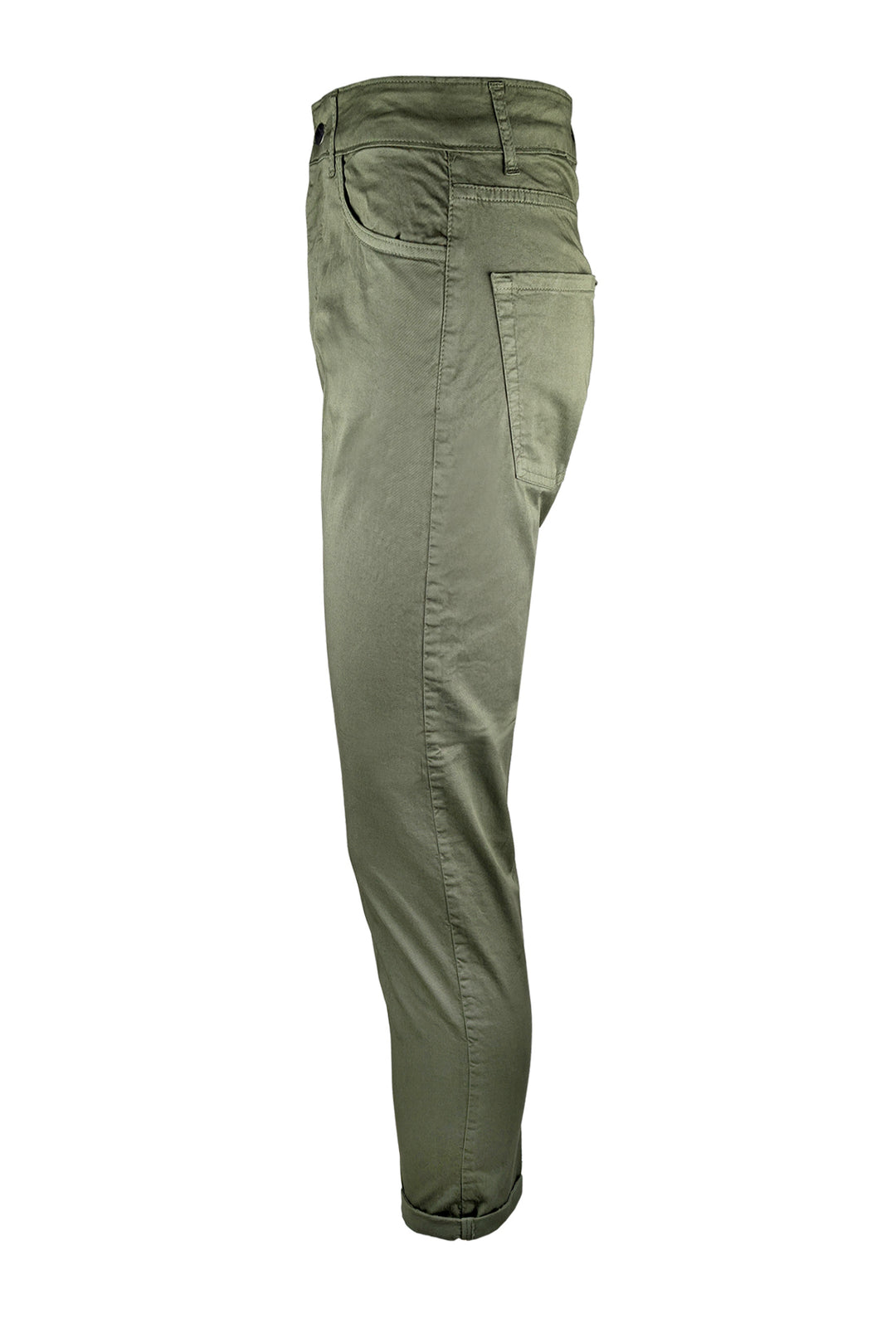 Pantalone uomo in cotone modello 5 tasche - VERDE MILITARE