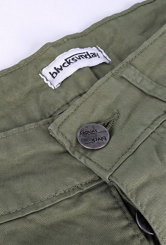 Pantalone uomo in cotone modello 5 tasche - VERDE MILITARE