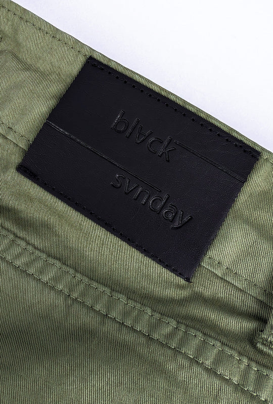 Pantalone uomo in cotone modello 5 tasche - VERDE MILITARE