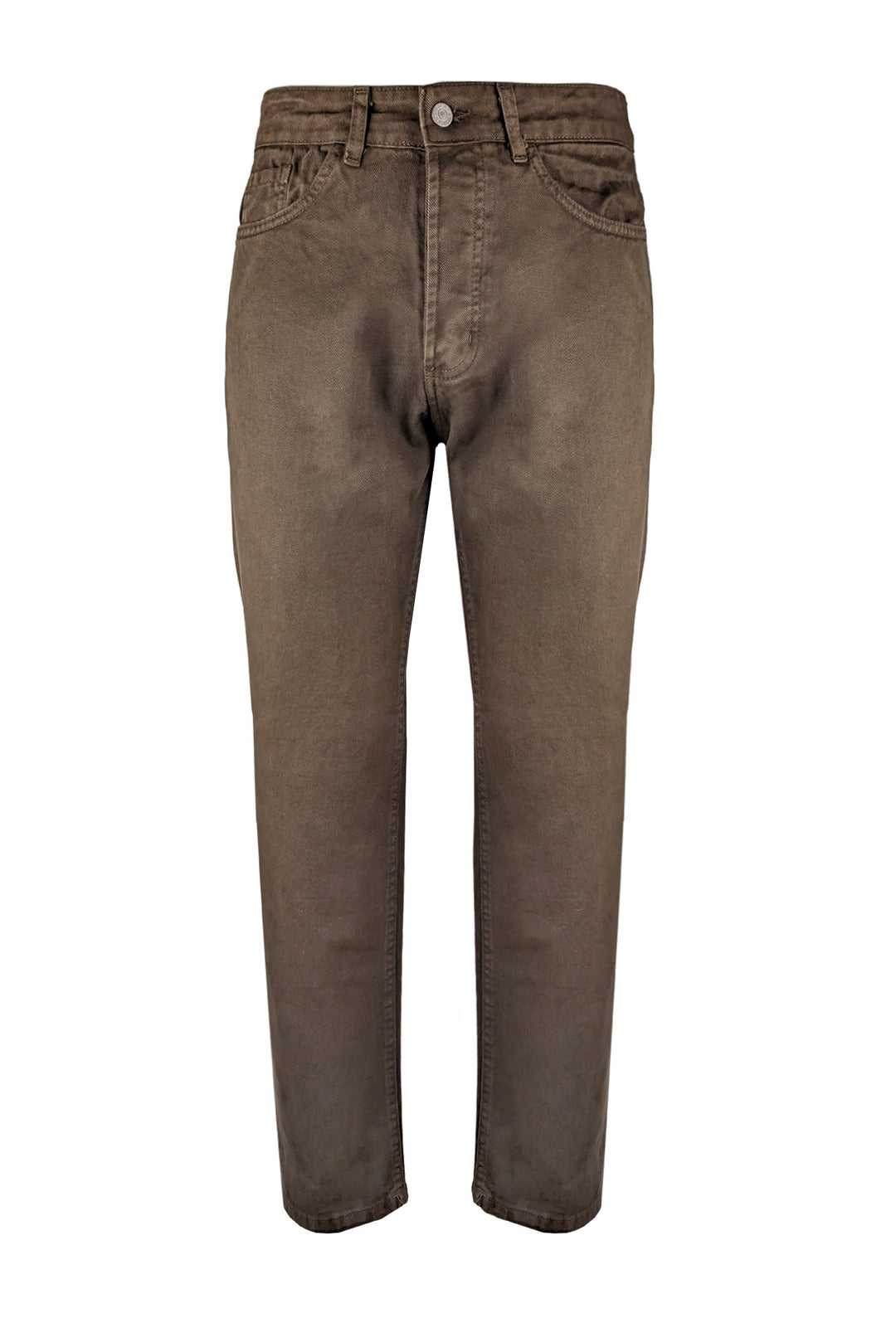 Pantalone uomo in caldo cotone fondo ampio regular fit - MARRONE