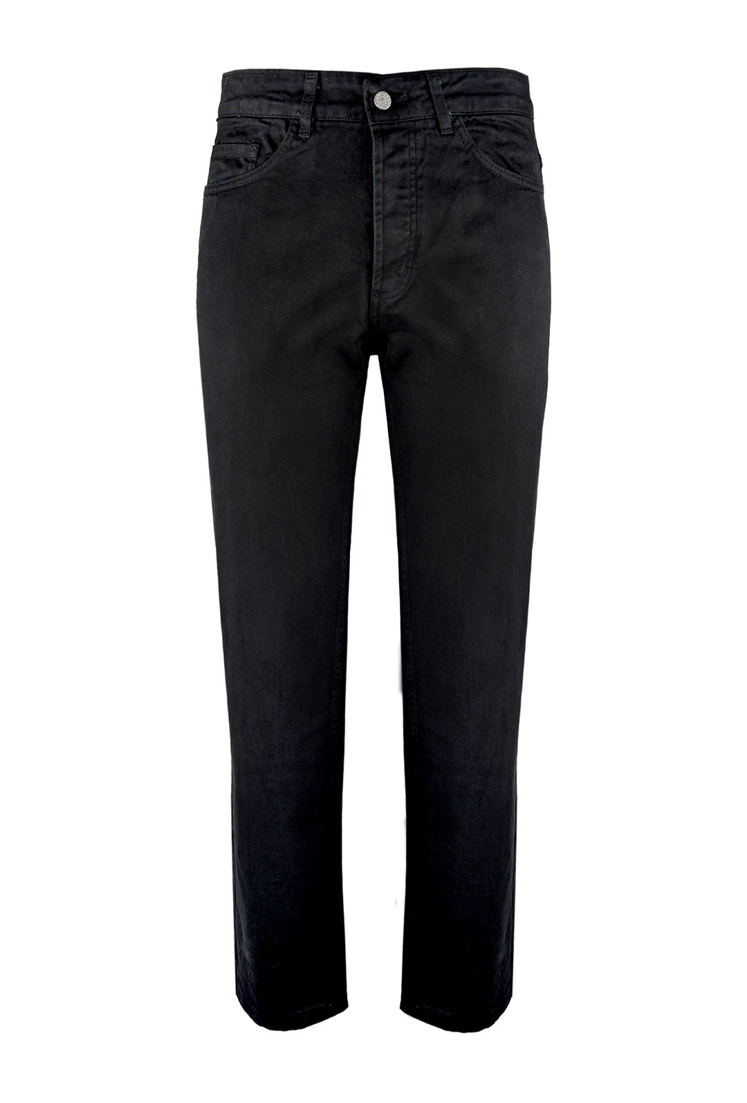 Pantalone uomo in caldo cotone fondo ampio regular fit - NERO