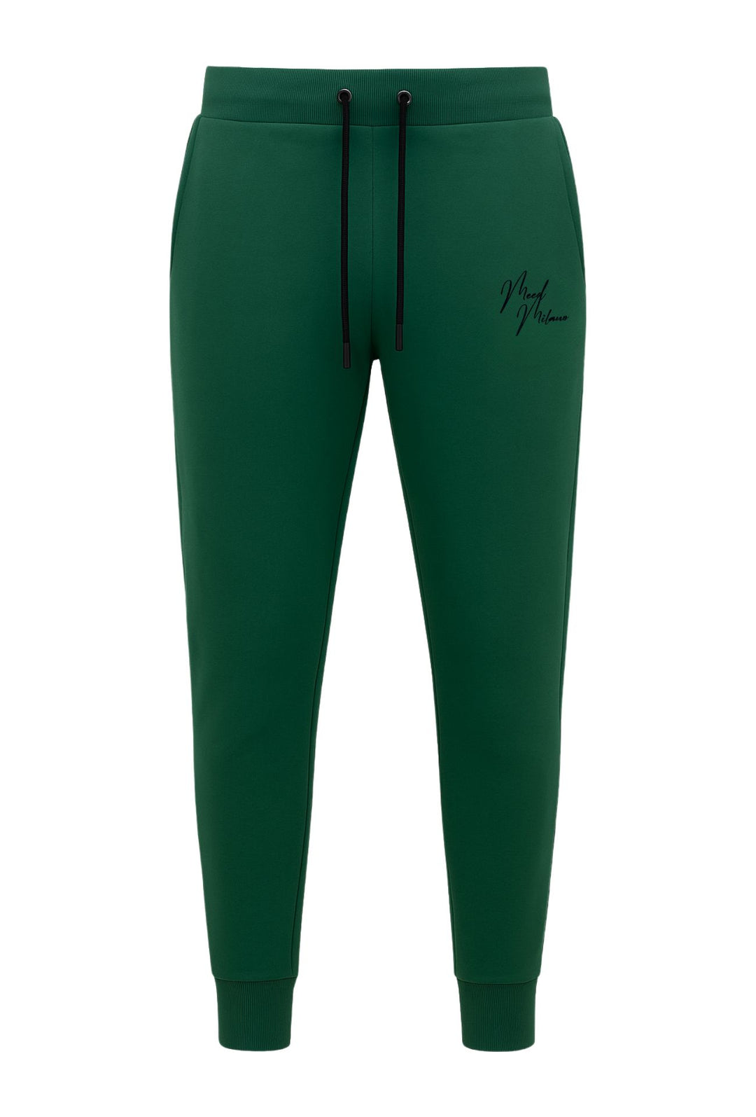 Pantalone di tuta cotone con polsino sul fondo - VERDE