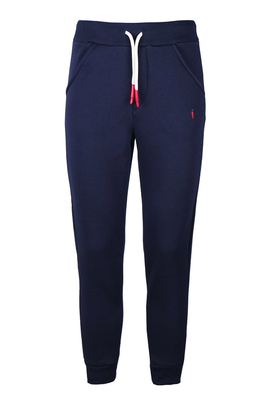 Pantalone di tuta Invernale con polsino pantaloni fitness tinta unita - BLU