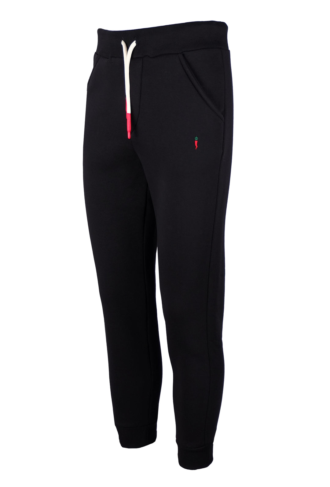 Pantalone di tuta Invernale con polsino pantaloni fitness tinta unita - NERO