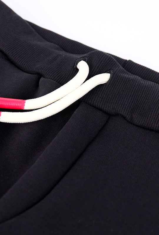 Pantalone di tuta Invernale con polsino pantaloni fitness tinta unita - NERO