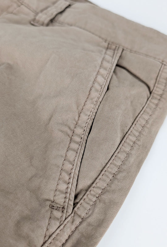 Pantalone uomo elasticizzato con tasconi cargo cotone leggero - BEIGE